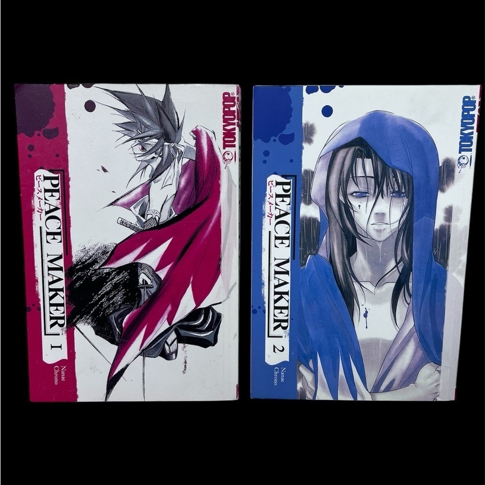 Peace Maker Kurogane Manga Books by Nanae Chrono‎ Volume 1-2 Lot English